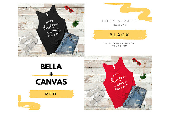 Bella Canvas 3480 Mockup Tank Top V5 in Product Mockups - product preview 2