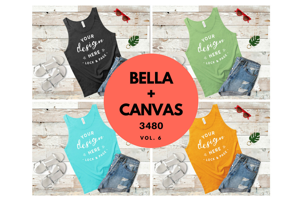 Tank Top Mockup Bella Canvas 3480 V6 in Product Mockups - product preview 8