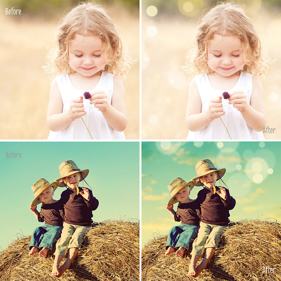 Golden Summer Bokeh Photo Overlays in Add-Ons - product preview 1