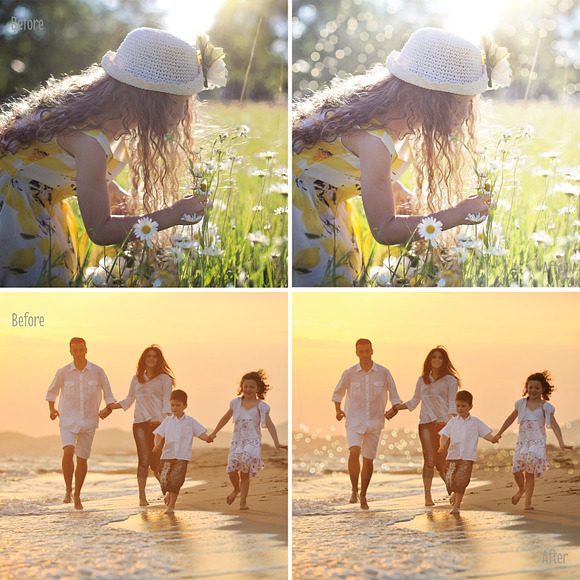 Golden Summer Bokeh Photo Overlays in Add-Ons - product preview 2