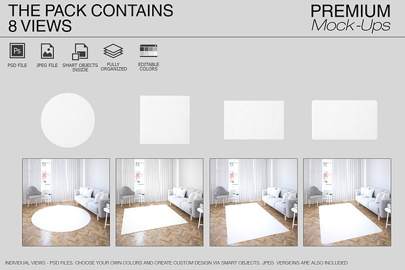 Carpets in Living Room Pack in Product Mockups - product preview 1