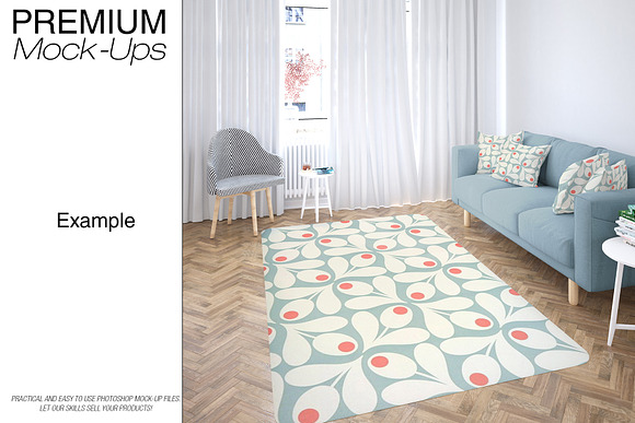 Carpets in Living Room Pack in Product Mockups - product preview 3
