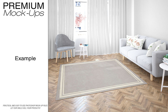 Carpets in Living Room Pack in Product Mockups - product preview 4