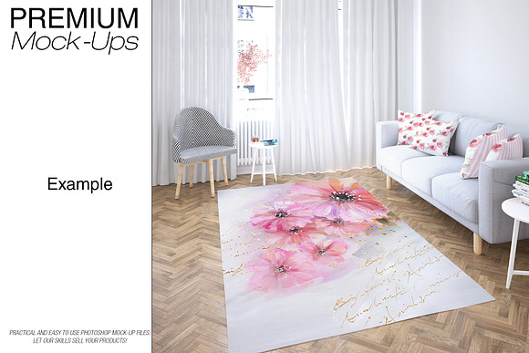 Carpets in Living Room Pack in Product Mockups - product preview 5