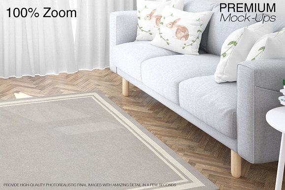 Carpets in Living Room Pack in Product Mockups - product preview 8