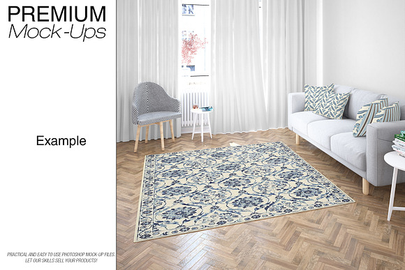 Carpets in Living Room Pack in Product Mockups - product preview 12