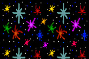 Colored Hand Draw Abstract Pattern