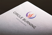 Circle Burning Logo Template