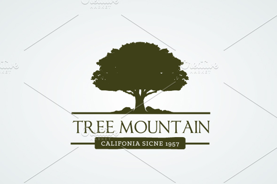 Tree Mountain in Logo Templates - product preview 8