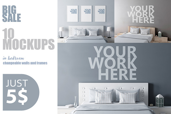 10 PSD Mokups with modifiable walls  in Print Mockups - product preview 2