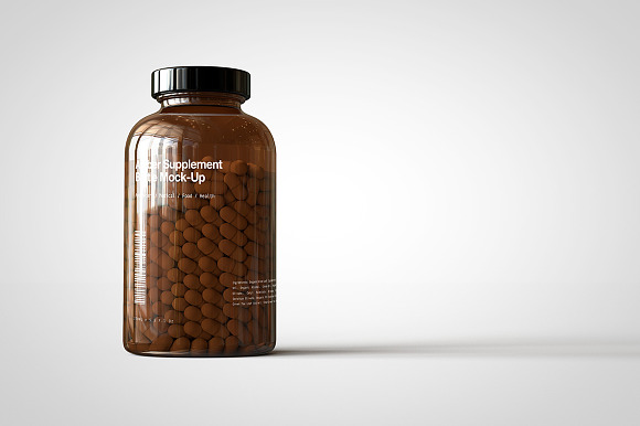 Pill Bottle | Vitamin Bottle Mock-Up in Product Mockups - product preview 2