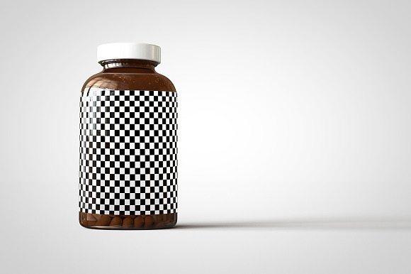 Pill Bottle | Vitamin Bottle Mock-Up in Product Mockups - product preview 3