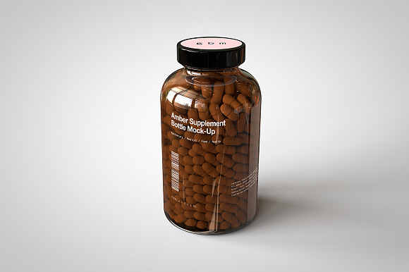 Pill Bottle | Vitamin Bottle Mock-Up in Product Mockups - product preview 4