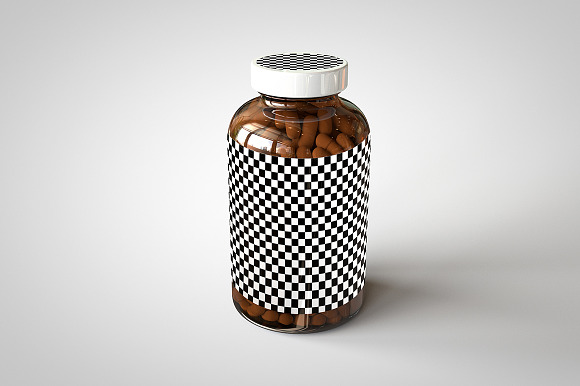 Pill Bottle | Vitamin Bottle Mock-Up in Product Mockups - product preview 5