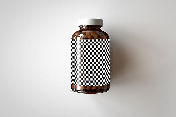 Pill Bottle | Vitamin Bottle Mock-Up in Product Mockups - product preview 7
