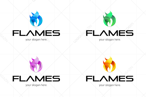 Flames - Modern Logo Template in Logo Templates - product preview 1