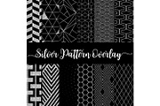 Silver Glitter Pattern Overlay 