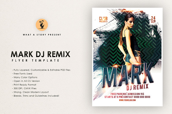 Mark DJ Remix in Flyer Templates - product preview 5