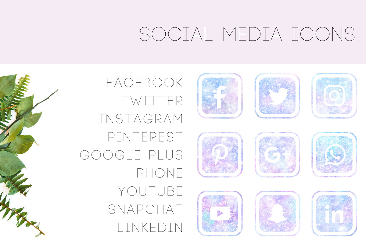 GALAXY SOCIAL MEDIA ICONS in Graphics - product preview 8