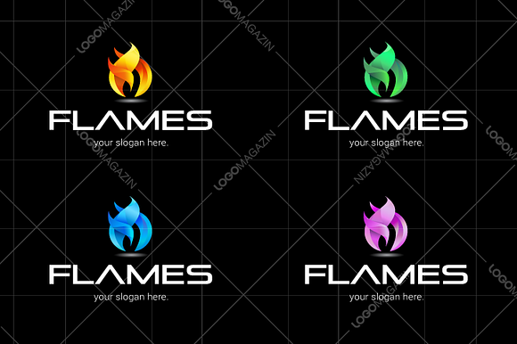 Flames - Modern Logo Template in Logo Templates - product preview 3