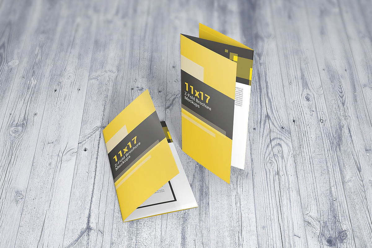 11×17 Z-Fold Brochure Mockups in Print Mockups - product preview 8