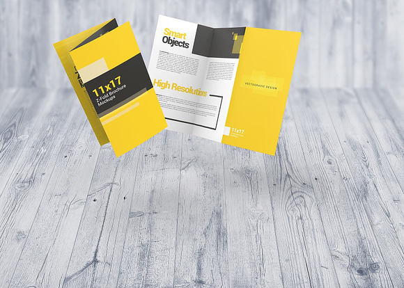11×17 Z-Fold Brochure Mockups in Print Mockups - product preview 5