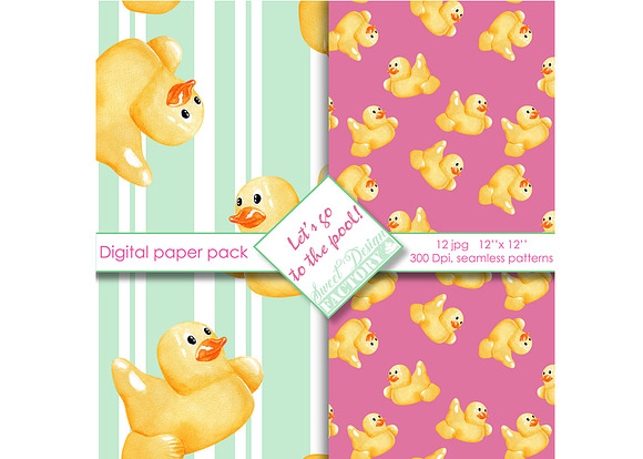 Summer digital paper pack. in Patterns - product preview 1
