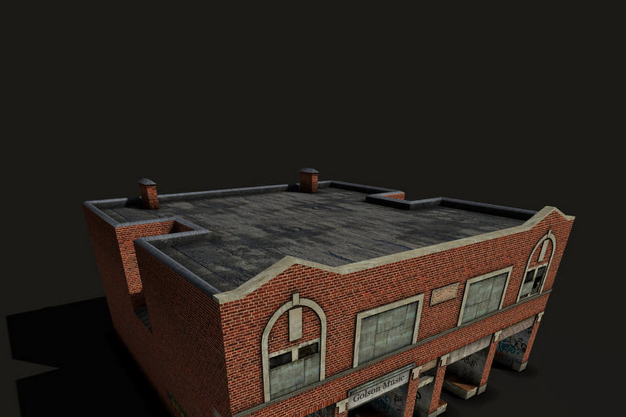 Derelict Brick House in Architecture - product preview 8