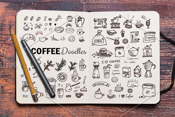 100+ Hand Drawn Coffee House element in Graphics - product preview 3