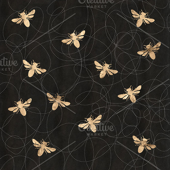 Busy Bee Rose Gold Digital Patterns in Patterns - product preview 1