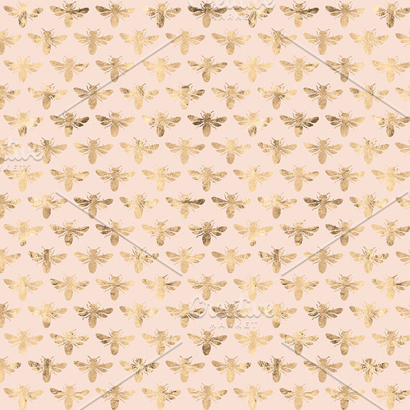 Busy Bee Rose Gold Digital Patterns in Patterns - product preview 4