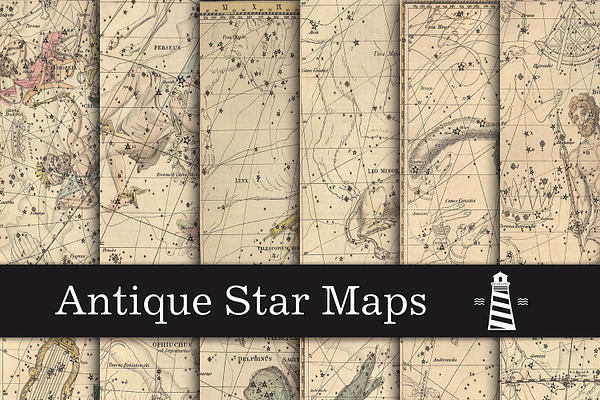Vintage Star Maps Digital Paper
