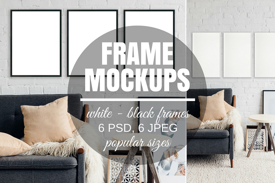 Picture Frame Set Of 3 Mockups in Print Mockups - product preview 8