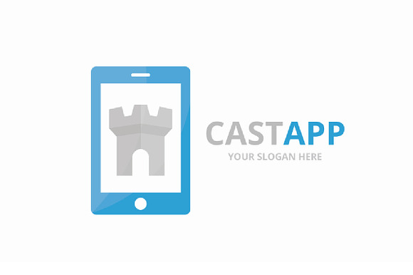 Vector castle and phone logo  in Logo Templates - product preview 3