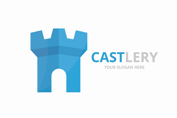 Vector castle logo combination.   in Logo Templates - product preview 3