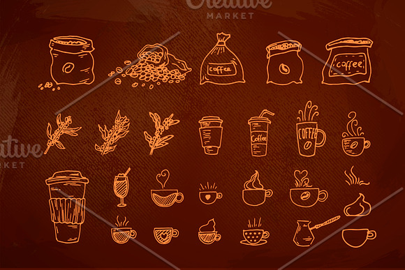 100+ Hand Drawn Coffee House element in Graphics - product preview 5