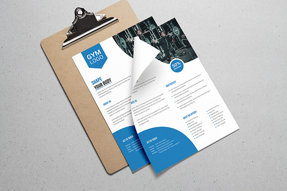 Fitness flyer template in Flyer Templates - product preview 2