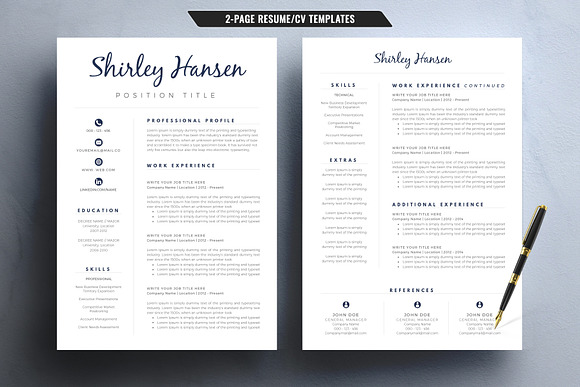 Resume/CV Template for Word in Resume Templates - product preview 2