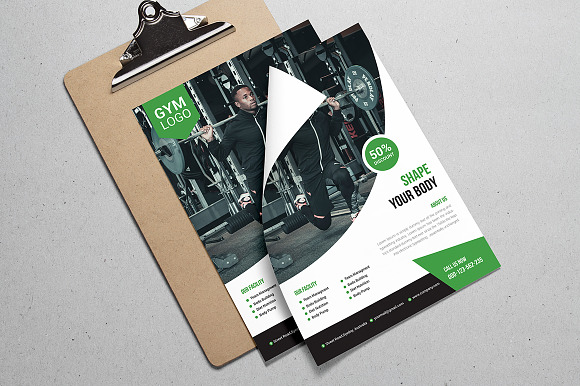 Fitness flyer template in Flyer Templates - product preview 1
