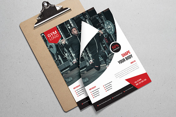 Fitness flyer template in Flyer Templates - product preview 2