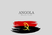 Angola Flag Brush Stroke 