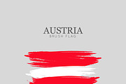 Austria Flag Brush Stroke