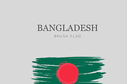 Bangladesh Flag Brush Stroke