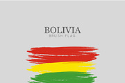 Bolivia Flag Brush Stroke