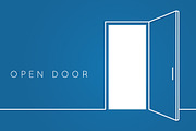 Open door line concept. 