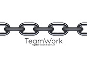 Seamless chain teamwork concept.