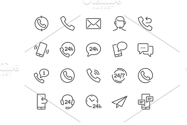 Line Contact Icons