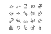 Line Business Management Icons