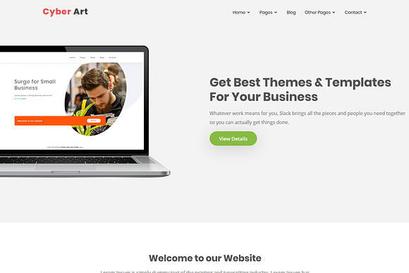 CyberArt - Business,Startup WP Theme in WordPress Business Themes - product preview 10