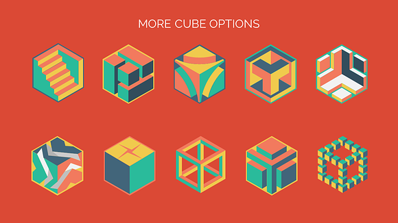 3D Cube Infographics in Presentation Templates - product preview 2